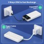 Power Bank 26800mAh Bateria Externa con 3 Cable Integrado, PD 25W QC4.0 Bateria Portatil Carga Rápida USB C Cargador Portátil