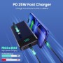Power Bank 26800mAh Bateria Externa con 3 Cable Integrado, PD 25W QC4.0 Bateria Portatil Carga Rápida USB C Cargador Portátil