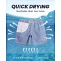 MaaMgic 7" 2 en 1 Bañador con Forro de Compresión con Cremallera Hombre Shorts de Baño Shorts de Playa Traje de Baño para