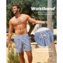 MaaMgic 7" 2 en 1 Bañador con Forro de Compresión con Cremallera Hombre Shorts de Baño Shorts de Playa Traje de Baño para