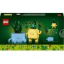 LEGO Botanicals Plantas Felices - Decoración para Estantería y Dormitorio Juvenil - Juguete con 2 Plantas Artificiales de