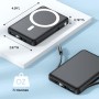 Yiisonger Power Bank Magnético 10000mAh, para Magsafe Powerbank Bateria Externa Carga Rapida, Cargador Portátil Inalámbrico