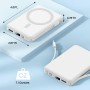 Yiisonger Power Bank Magnético 10000mAh, para Magsafe Powerbank Bateria Externa Carga Rapida, Cargador Portátil Inalámbrico