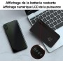 SLuB Power Bank 12000mAh, Ultra Delgado Bateria Externa, 3A USB C Carga Rapida, Pantalla Digital LCD, Cargador de Teléfono