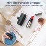 Mini Batería Externa 5200mAh para iPhone, Ultra Compacto Power Bank 20W PD Carga Rapida Cargador Portátil Powerbank con Pantalla