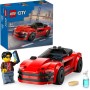 LEGO City Deportivo Rojo Coche de Juguete con Minifigura, Juguetes Montessori con Vehículo Superdeportivo Coleccionable, Regalo