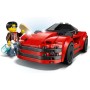LEGO City Deportivo Rojo Coche de Juguete con Minifigura, Juguetes Montessori con Vehículo Superdeportivo Coleccionable, Regalo
