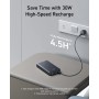 Anker Powerbank 537 (PowerCore 24K para portátiles), 24.000mAh 65W, Cargador portátil para MacBook Pro, DELL XPS, Microsoft