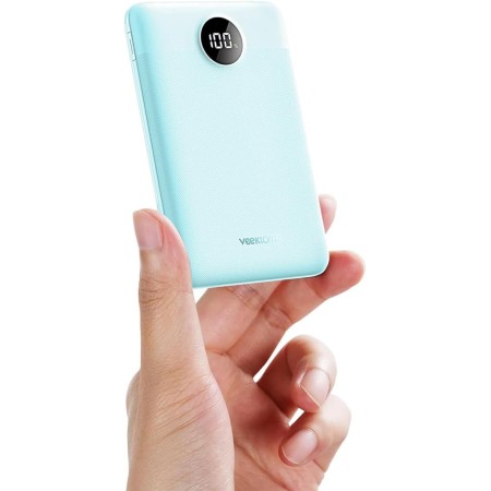 Bateria Externa Carga Rapida 10000mAh, Mini Power Bank 22.5W VEEKTOMX Bateria Portatil, PD 3.0 y QC 3.0, Compacto y Ligero