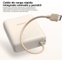 Xiaomi Power Bank 10000Mah 33W Integrated Cable - Bateria Externa Carga Rápida | Cargador Portátil Inalámbrico USB-C y USB-A