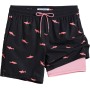 MaaMgic 7" 2 en 1 Bañador con Forro de Compresión con Cremallera Hombre Shorts de Baño Shorts de Playa Traje de Baño para