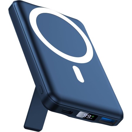 AOGUERBE mag-Safe Power Bank 10000mAh, Bateria Externa Magnético, Inalambrica Cargador portatil Carga Rapida PD 22.5W Pantalla