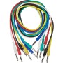 Adam Hall Cables 3 STAR BVV 0120 SET - Juego de 6 cables de conexión de 6,3 mm Jack Stereo 1,20 m