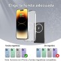 Power Bank 5000mAh, Cargador Portátil QC 3.0 PD 20W USB C Entrada&Salida Carga Rapida, Magnético Bateria Externa Inalámbrico con