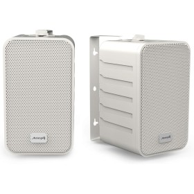 Audibax Pícolo PR-42W Altavoces Estantería HiFi y Sonorización Blancos + Soportes Pared