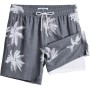 MaaMgic 7" 2 en 1 Bañador con Forro de Compresión con Cremallera Hombre Shorts de Baño Shorts de Playa Traje de Baño para