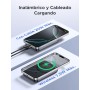 UGREEN Nexode Power Bank Inalámbrico Magnético 10000mAh con Carga Rápida USB C 20W PD QC 3.0, Cargador Portátil Compatible con