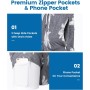 MaaMgic 7" 2 en 1 Bañador con Forro de Compresión con Cremallera Hombre Shorts de Baño Shorts de Playa Traje de Baño para