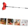 CRILSTYLEO Barredora Manual De Acero Inoxidable Abs Multifunción para Limpieza De Suelos con Rotación De 360° Color Rojo