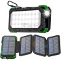 WASTDE Solar Power Bank 26.800mAh Met zonnepaneel, Solar Charger Power Bank USB-C 18W Output/Input Snel opladen Met kampeerlamp