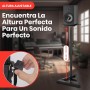 Pyle Soporte de Altavoz Monitor. Par de trípodes con Kit de Montaje. Ajustables en Altura de 86 a 134 cms. con Base de Metal