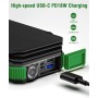 WASTDE Solar Power Bank 26.800mAh Met zonnepaneel, Solar Charger Power Bank USB-C 18W Output/Input Snel opladen Met kampeerlamp
