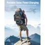 WASTDE Solar Power Bank 26.800mAh Met zonnepaneel, Solar Charger Power Bank USB-C 18W Output/Input Snel opladen Met kampeerlamp