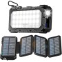 WASTDE Solar Power Bank 26.800mAh Met zonnepaneel, Solar Charger Power Bank USB-C 18W Output/Input Snel opladen Met kampeerlamp