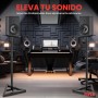 Pyle Soporte de Altavoz Monitor. Par de trípodes con Kit de Montaje. Ajustables en Altura de 86 a 134 cms. con Base de Metal