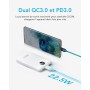 Mini Power Bank 10000mAh, Bateria Externa Carga Rapida, 22.5W VEEKTOMX Bateria Portatil, PD 3.0 y QC 3.0, Compacto y Ligero