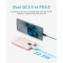 Mini Power Bank 10000mAh, Bateria Externa Carga Rapida, 22.5W VEEKTOMX Bateria Portatil, PD 3.0 y QC 3.0, Compacto y Ligero