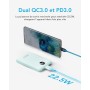 Mini Power Bank 10000mAh, Bateria Externa Carga Rapida, 22.5W VEEKTOMX Bateria Portatil, PD 3.0 y QC 3.0, Compacto y Ligero