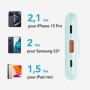 Mini Power Bank 10000mAh, Bateria Externa Carga Rapida, 22.5W VEEKTOMX Bateria Portatil, PD 3.0 y QC 3.0, Compacto y Ligero