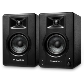 M-Audio BX3 Pair - Par de Monitores de estudio, Altavoces para PC de sobremesa de 120 W para videojuegos, producción musical,