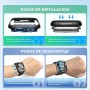 Misxi [2 Piezas] Negro PC Funda con Cristal Templado Protector de Pantalla para Apple Watch Series 9 (2023) Series 8 Series 7