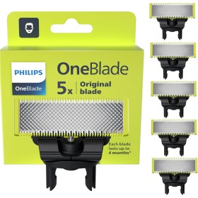 Philips OneBlade, Auténticas Cuchillas de Repuesto Originales Para Recortador de Barba y Maquina de afeitar Hombre, Compatible