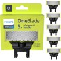 La auténtica Philips QP440/50 OneBlade 360 Cuchillas de Repuesto, para Recortador de Barba y Maquina de afeitar Hombre,