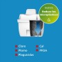 Philips Water Filtro de jarra + 12 cartuchos de filtro de repuesto, Filtración Avanzada, flujo rápido, temporizador electrónico,