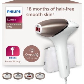 Philips Serie 8000, Depiladora Luz Pulsada Lumea, IPL, Piel Suave Desde Casa, Con Funda, Accesorios para el Cuerpo, Cara, Bikini