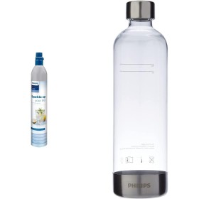 Philips Water Solutions ADD913/10 Cilindro de CO2 para Hacer espumosa + GoZero Sparkling Water Maker Bottle Botella para Sifón,