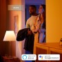 Philips Hue – Lámpara inteligente Hue Bloom, Lámpara de Mesa LED Inteligente, Luz Blanca y de Colores, Compatible con Alexa y