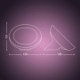 Philips Hue – Lámpara inteligente Hue Bloom, Lámpara de Mesa LED Inteligente, Luz Blanca y de Colores, Compatible con Alexa y
