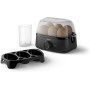 Philips Cuece huevos Serie 3000, Tamaño familiar hasta 6 huevos (blandos, medios, duros, escalfados), Fácil de limpiar, Bandeja