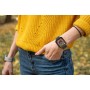 Misxi [2 Piezas] Negro PC Funda con Cristal Templado Protector de Pantalla para Apple Watch Series 9 (2023) Series 8 Series 7