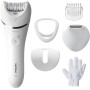 Philips Depiladora Mujer Serie 8000, 6 en 1, Para Cuerpo, Cara, Pies y Bikini, Uso en Seco o Humedo, Piel Suave desde Casa,