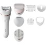 Philips Depiladora Mujer Serie 8000, 6 en 1, Para Cuerpo, Cara, Pies y Bikini, Uso en Seco o Humedo, Piel Suave desde Casa,