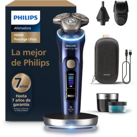 Philips i9000 Prestige Ultra, Afeitadora Eléctrica Hombre, Máquina de Afeitar Barba Seco y Mojado, SkinIQ Pro, Base de Carga,