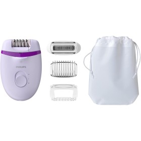 Philips Depiladora Mujer Satinelle, Compacta, 2 posiciones de velocidad, 4 accesorios, Bolsa, BRP275/30, Morado