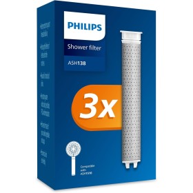 Philips Water Alcachofa de ducha con filtro – Filtro de repuesto 3 PACK, elimina eficazmente el cloro y otras partículas