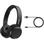 Philips H4205BK/00 Auriculares inalámbricos Bluetooth, On Ear Bass Boost, 29 Horas de autonomía, Función de Carga rápida,